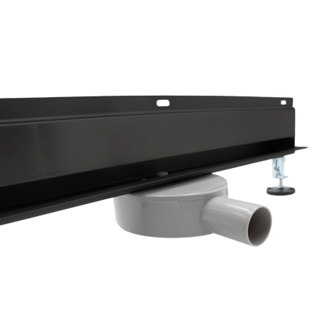 Odpływ liniowy ŚCIENNY CZARNY OBROTOWY 360° - 90 cm